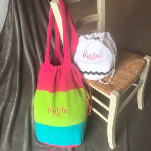 TWO bags monogrammed “Kayla”